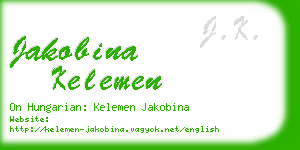 jakobina kelemen business card